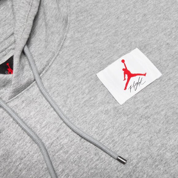 BNWT NIKE AIR JORDAN WOMEN'S FLIGHT FLEECE HOODIE (CV7737-063) GRAY US LARGE (L) - Picture 3 of 10